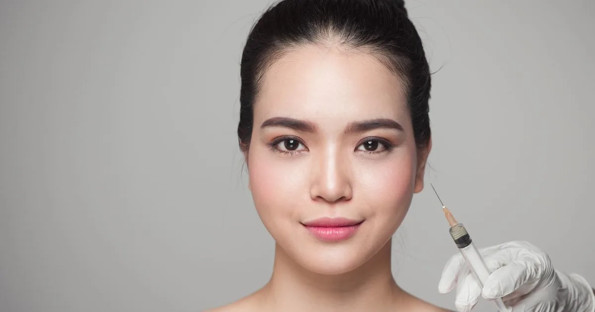 Woman with smooth, bright skin smiling, representing the natural-looking results of Xeomin® anti-aging treatment.